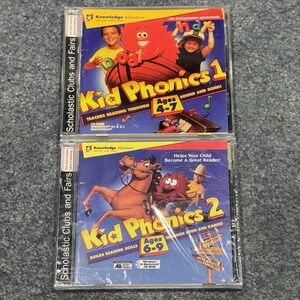 Kid Phonics 1 & 2 CD-ROM Davidson Ages 6-9 Reading Skills Educational Game Songs